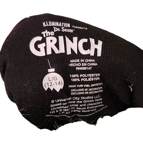 The Grinch Women's Fuzzy Plush Warm Holiday Hooded Union Suit Pajamas Size L (12 - Picture 4 of 4